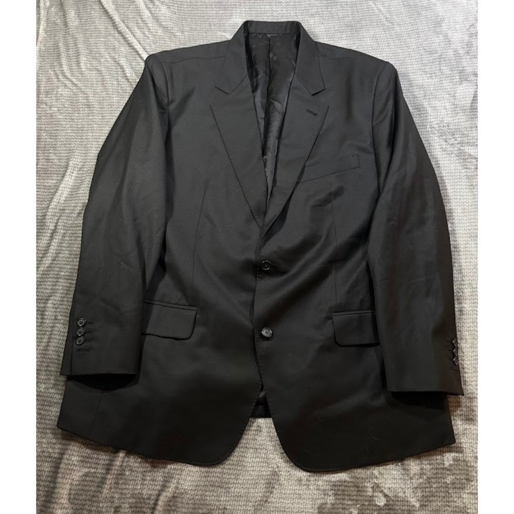 Alba Custom Carlos Boozer Jr Bespoke Suit Jacket 46 Black Peak Lapel Blazer Mens